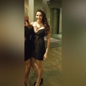 Sparkle & Fade black wrap cocktail dress Small